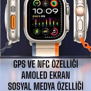 Akıllı Saat Amoled Ekran NFC Uyumlu Spor Modları Android ve İOS Uyumlu